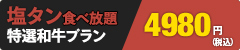 牛塩タン付き特選和牛プラン 4,980円